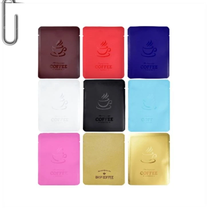 Custom Packaging Aluminum Foil Hanging Ear Coffee Drip Filter Paper Bag