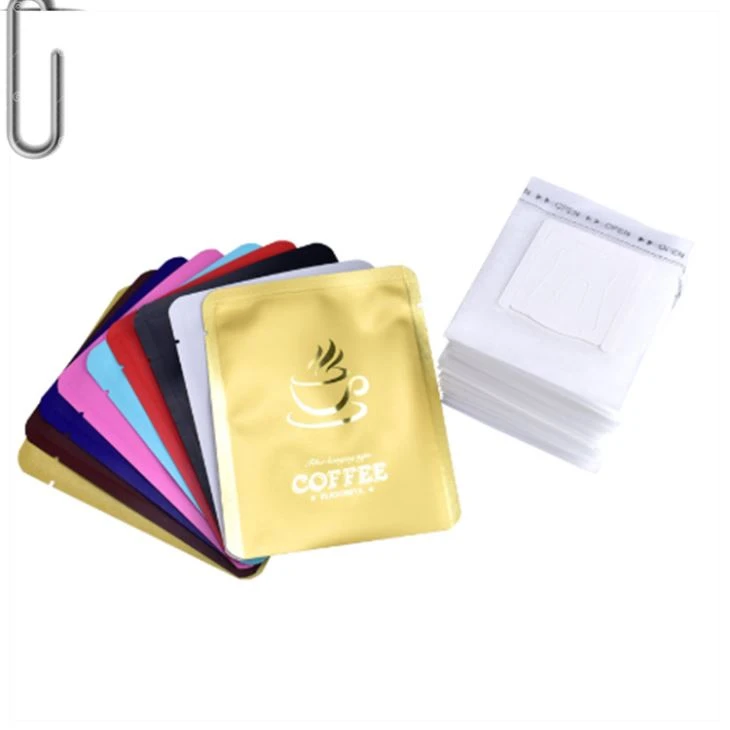 Custom Packaging Aluminum Foil Hanging Ear Coffee Drip Filter Paper Bag